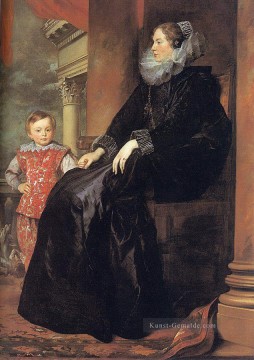  anthony - genuesische Adlige mit ihrem Sohn Barock Hofmaler Anthony van Dyck